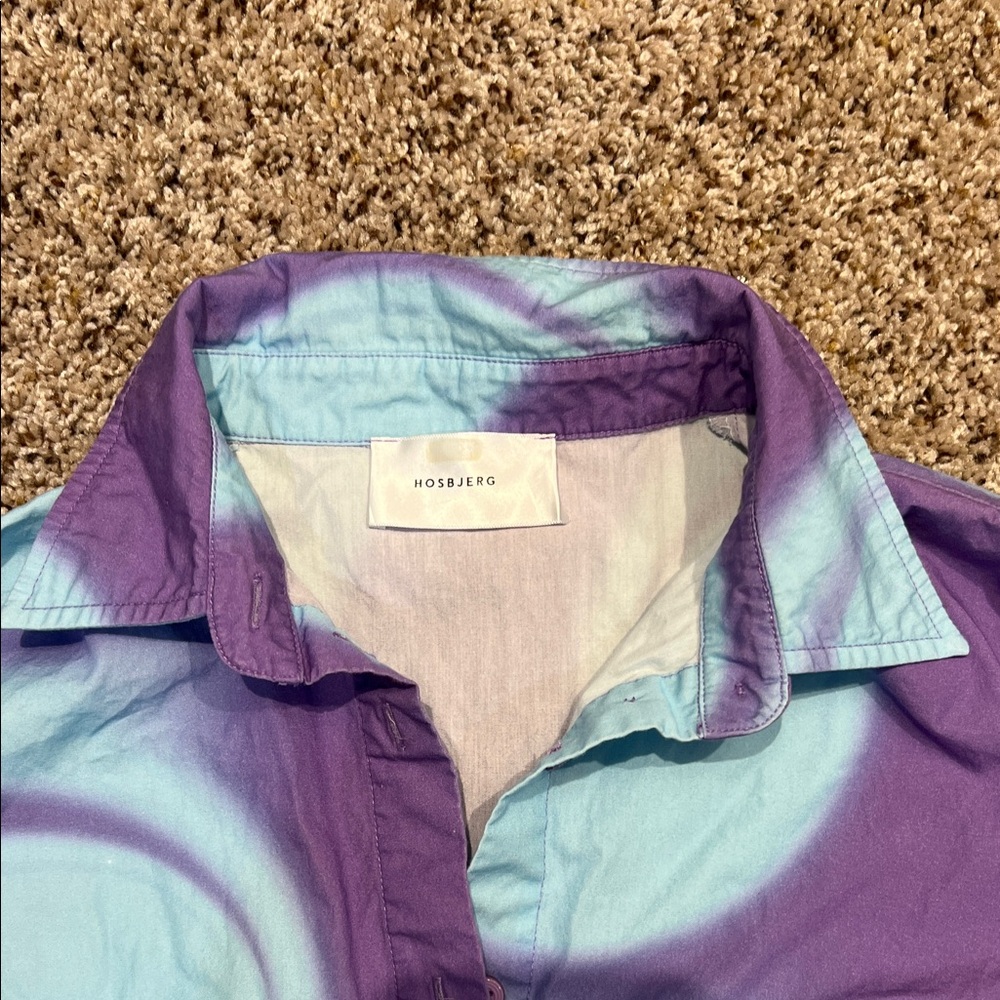 Purple and Blue Long Sleeve Dress - Picture 3 of 7